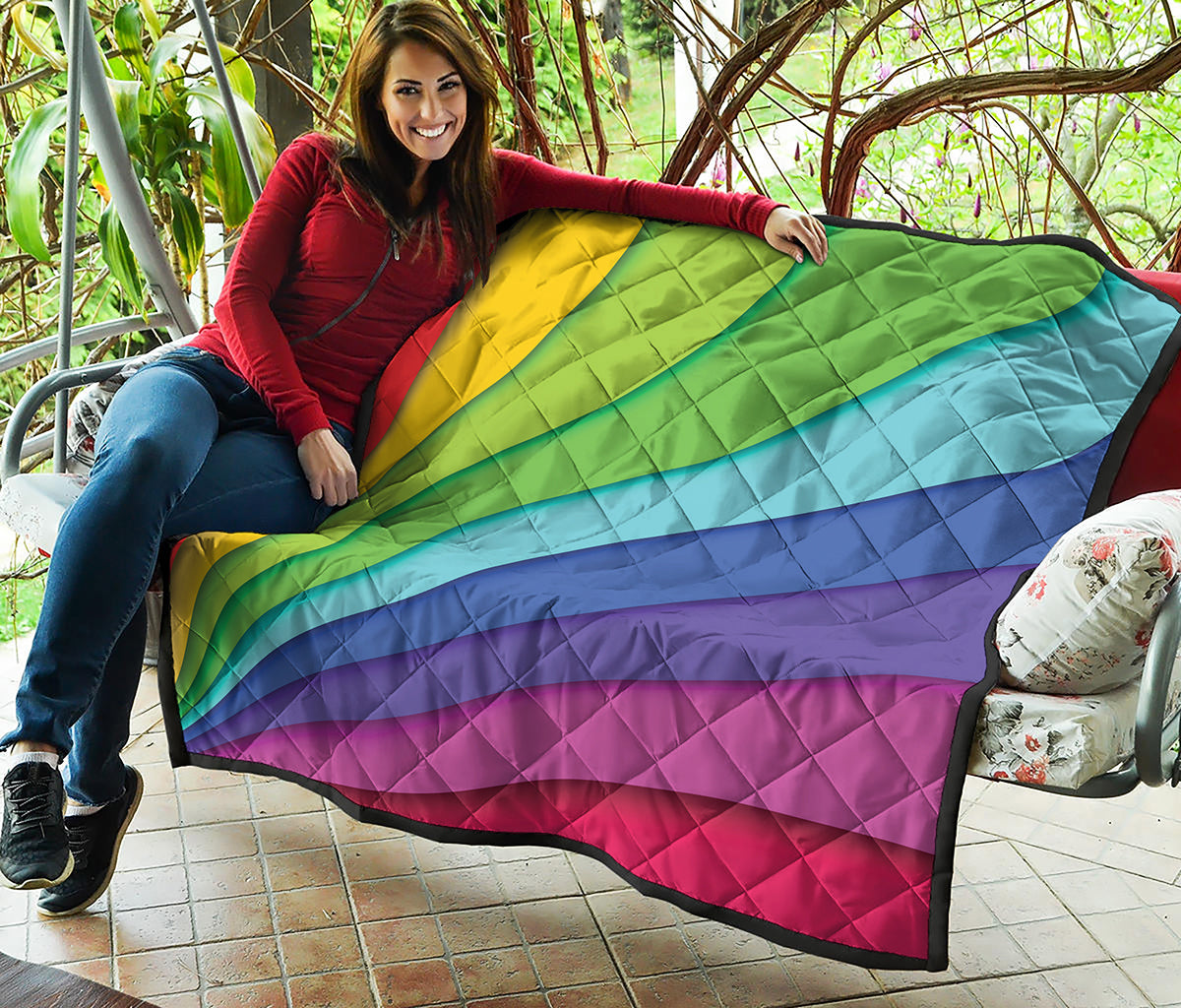 Rainbow Shades Print Quilt