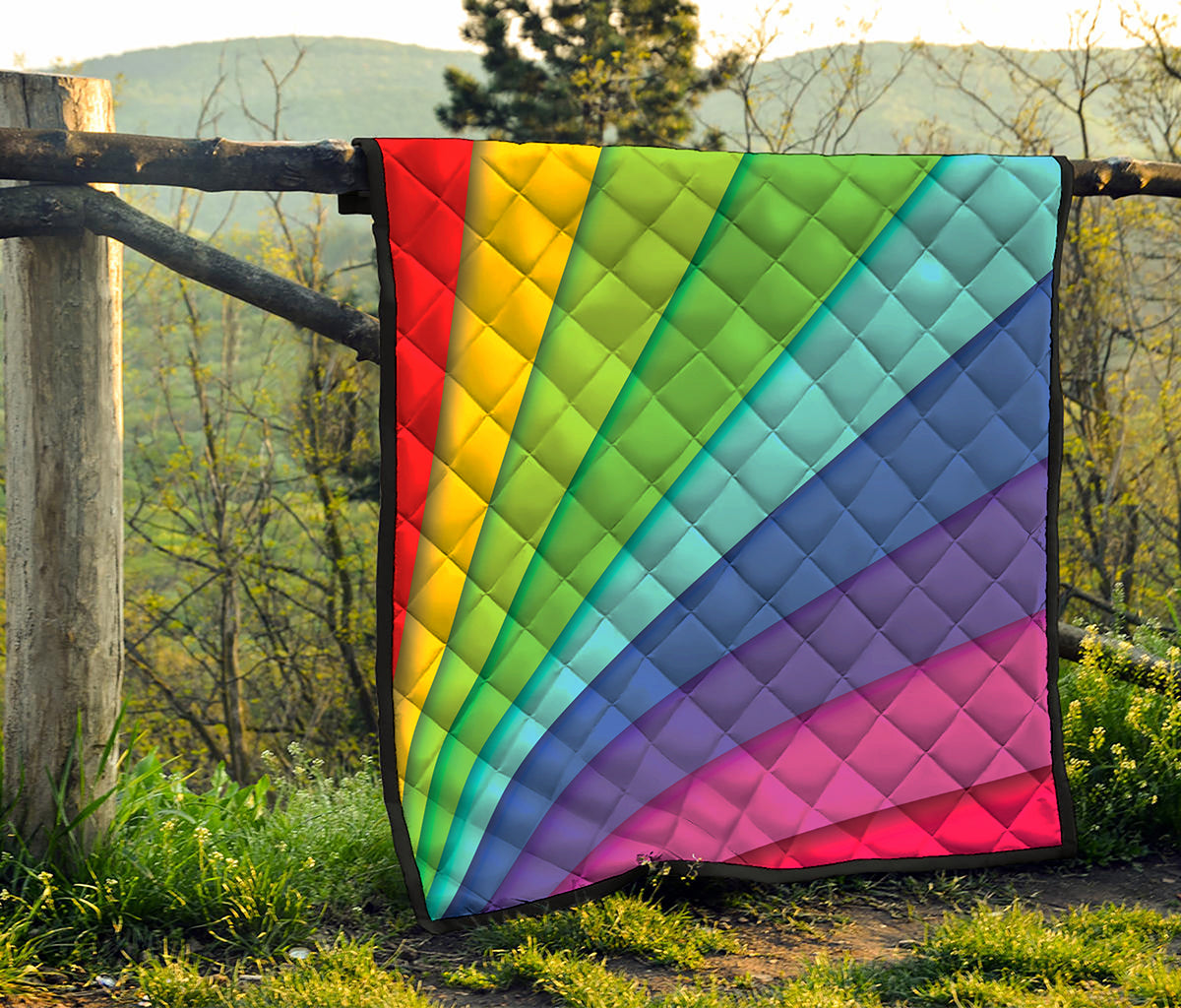 Rainbow Shades Print Quilt