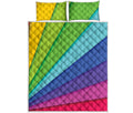 Rainbow Shades Print Quilt Bed Set