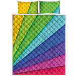 Rainbow Shades Print Quilt Bed Set