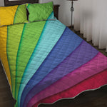 Rainbow Shades Print Quilt Bed Set