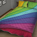 Rainbow Shades Print Quilt Bed Set