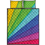 Rainbow Shades Print Quilt Bed Set