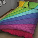 Rainbow Shades Print Quilt Bed Set