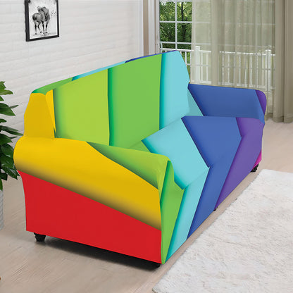 Rainbow Shades Print Sofa Cover