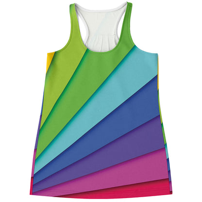 Rainbow Shades Print Women's Racerback Tank Top