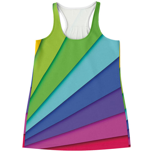 Rainbow Shades Print Women's Racerback Tank Top