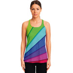 Rainbow Shades Print Women's Racerback Tank Top