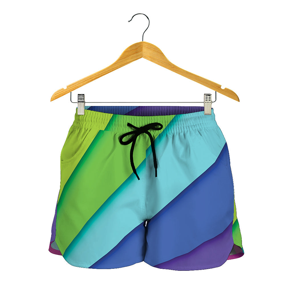 Rainbow Shades Print Women's Shorts