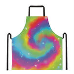 Rainbow Spiral Tie Dye Print Apron