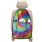 Rainbow Spiral Tie Dye Print Car Seat Organizers