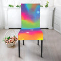 Rainbow Spiral Tie Dye Print Dining Chair Slipcover