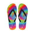 Rainbow Spiral Tie Dye Print Flip Flops