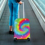 Rainbow Spiral Tie Dye Print Luggage Cover