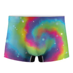 Rainbow Spiral Tie Dye Print Men's Boxer Briefs