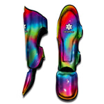 Rainbow Spiral Tie Dye Print Muay Thai Shin Guard