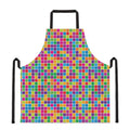 Rainbow Squares Pattern Print Apron