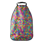 Rainbow Squares Pattern Print Car Seat Organizers