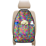Rainbow Squares Pattern Print Car Seat Organizers