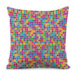 Rainbow Squares Pattern Print Pillow Cover
