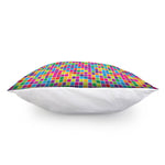 Rainbow Squares Pattern Print Pillow Cover