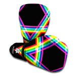 Rainbow Star of David Print Boxing Gloves