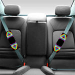 Rainbow Star of David Print Car Seat Belt Covers