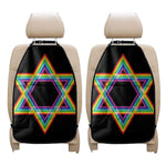Rainbow Star of David Print Car Seat Organizers