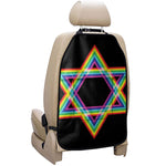Rainbow Star of David Print Car Seat Organizers