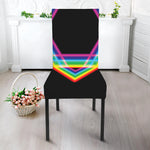 Rainbow Star of David Print Dining Chair Slipcover