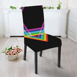 Rainbow Star of David Print Dining Chair Slipcover
