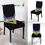 Rainbow Star of David Print Dining Chair Slipcover