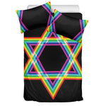 Rainbow Star of David Print Duvet Cover Bedding Set