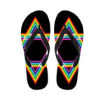 Rainbow Star of David Print Flip Flops