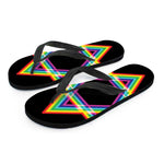 Rainbow Star of David Print Flip Flops