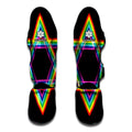 Rainbow Star of David Print Muay Thai Shin Guards