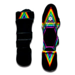 Rainbow Star of David Print Muay Thai Shin Guard