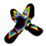 Rainbow Star of David Print Muay Thai Shin Guard