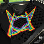 Rainbow Star of David Print Pet Car Back Seat Cover