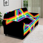 Rainbow Star of David Print Sofa Cover