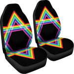 Rainbow Star of David Print Universal Fit Car Seat Covers