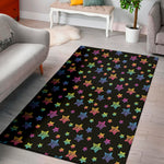Rainbow Stars Pattern Print Area Rug