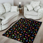 Rainbow Stars Pattern Print Area Rug