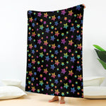 Rainbow Stars Pattern Print Blanket