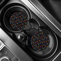 Rainbow Stars Pattern Print Car Coasters