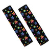 Rainbow Stars Pattern Print Car Seat Belt Covers