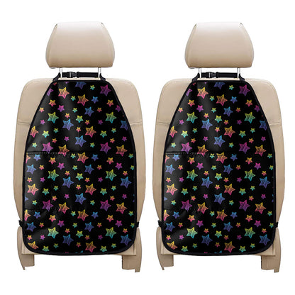 Rainbow Stars Pattern Print Car Seat Organizers