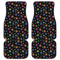 Rainbow Stars Pattern Print Front and Back Car Floor Mats