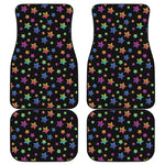 Rainbow Stars Pattern Print Front and Back Car Floor Mats