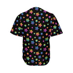 Rainbow Stars Pattern Print Men's Baseball Jersey